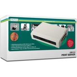 Digitus - 2+1 Poort Printserver - Printer Server - Zwart - USB en Parallel