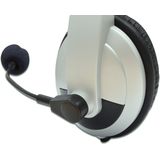 Digitus - Multimedia - Headset - Zwart/Wit - ANC, Bedraad, Flexibel Instelbare Microfoon