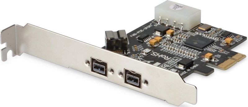 Digitus - DS-30203-2 - Firewire Kaart - Zwart - PCIe - 3 Poorten