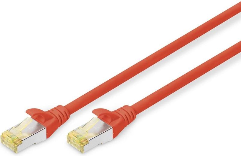 Digitus DK-1644-A-010/R RJ45 Netzwerkkabel, Patchkabel cat 6a s/ftp 1.00 m ROT Halogenfrei, verdrill