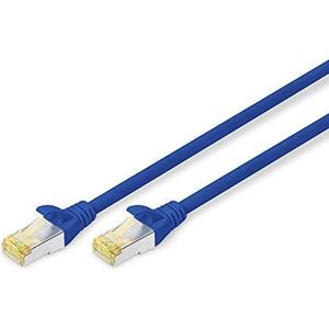 DIGITUS LAN kabel Cat 6A - 7m - RJ45 netwerkkabel - S/FTP afgeschermd - Compatibel met Cat-6 & Cat-7 - Blauw