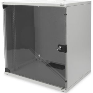 DIGITUS - Netwerkkast - 19-inch Rack 12 HE - Glazen Deur - Grijs