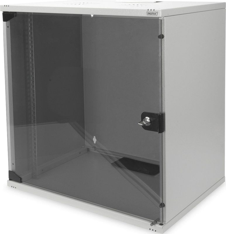 DIGITUS - Netwerkkast - 19-inch Rack 12 HE - Glazen Deur - Grijs