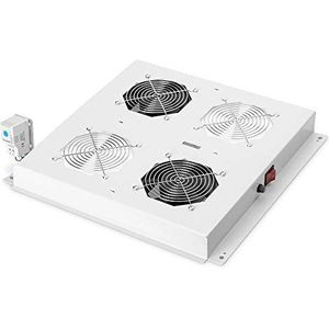 DIGITUS Unité de ventilation de toit pour armoire NW (Dynamic/Unique) & armoire SRV (Dynamic) - 2x ventilateurs - thermostat - gris