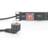 DIGITUS - DN-95407 - Stekkerdoos - Zwart - Aluminium - 7-voudig