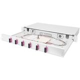DIGITUS - Glasvezel Lasdoos - 6 Couplers - SC - OM4 - 19-Inch - Multi-Mode Simplex - Rack-Montage