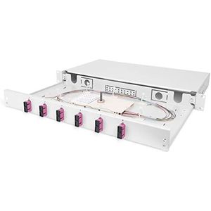 DIGITUS - Glasvezel Lasdoos - 6 Couplers - SC - OM4 - 19-Inch - Multi-Mode Simplex - Rack-Montage