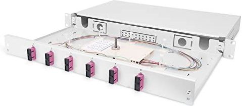 DIGITUS - Glasvezel Lasdoos - 6 Couplers - SC - OM4 - 19-Inch - Multi-Mode Simplex - Rack-Montage