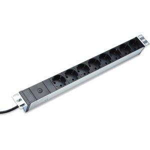 DIGITUS DN-95410 8-fach Steckdosenleiste für Serverschrank 2,0 m weiß