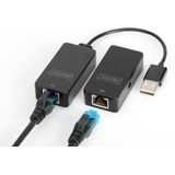DIGITUS USB Extender bereik 50 m USB 2.0 netwerkkabel UTP, STP & S-FTP Cat-5 plug & play zwart