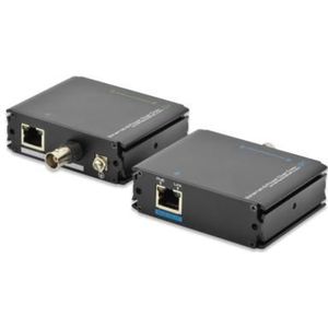 DIGITUS PoE+ Extender Set - bereik met RJ45 tot 400 m / met Coax tot 500 m - Fast Ethernet tot 100 MBit/s