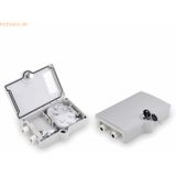 Digitus - FTTH Distributiedoos - Verdeelkast - Grijs - IP65 Bescherming, Voor 2x SC/SX of 2x LC/DX Koppelingen