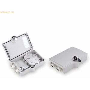 Digitus - FTTH Distributiedoos - Verdeelkast - Grijs - IP65 Bescherming, Voor 2x SC/SX of 2x LC/DX Koppelingen