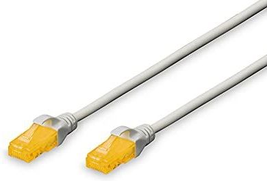DK-1613-A-050 RJ45 Netzwerkkabel, Patchkabel cat 6a u/utp 5.00 m Grau Halogenfrei, verdrillt - Digitus