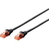 DIGITUS CAT 6, U-UTP Patchk. PVC AWG 26 7, 3 m, SW