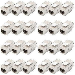 DIGITUS Keystone-Modul Cat-6A Geschirmt - 24 Stück - RJ45-Buchse - 500 MHz 10GBase-T - AWG 26-22 - Werkzeugfreie Montage