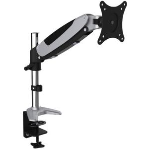 DIGITUS Monitorhalterung - Klemme & Gasdruckfeder - 1 Monitor - Bis 27 Zoll - Bis 1x 8 kg - VESA 75 & 100 - Silber