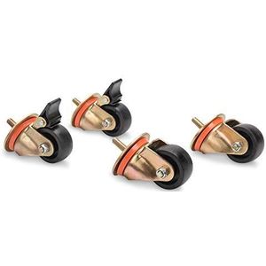 DIGITUS Loopwielen voor 19 inch universeel frame & IP55 netwerkasten van DIGITUS, 4 stuks, 2 x vergrendelbaar, roterend, 250 kg draagvermogen per rol