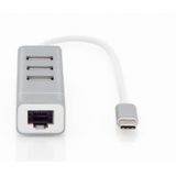 USB Hub Digitus DA-70253 Aluminium