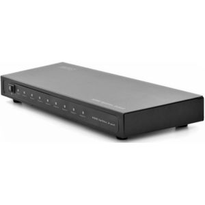 DIGITUS DS-43302 HDMI Splitter 1x8 - Ingang: 1-poorts/Uitgang: 8-poorts - Full HD 1080p/24 Hz HDTV: 1920 x 1200p - HDCP 1.0/1.1/1.2 - DTS Digital, Dolby Digital, DTS-HD, Dolby True HD