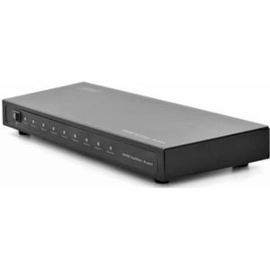 DIGITUS 8-poorts HDMI Splitter, 1 x 8, Full HD 1080p, HDCP 1.2, LPCM, DTS Digital, Dolby Digital, zwart