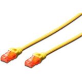 DIGITUS LAN Kabel Cat 6 - 1m - RJ45 - UTP Niet Afgeschermd - Geel