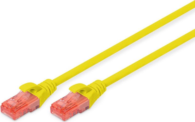 DIGITUS LAN Kabel Cat 6 - 1m - RJ45 - UTP Niet Afgeschermd - Geel
