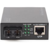 Digitus - PoE Media Converter - Multimode - 10/100/1000Base-T naar 1000Base-SX - Incl. Voeding 30W - SC Connector