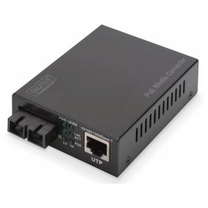 Digitus DN-82160 1000Mbit/s 1310nm Single-mode Zwart netwerk media converter