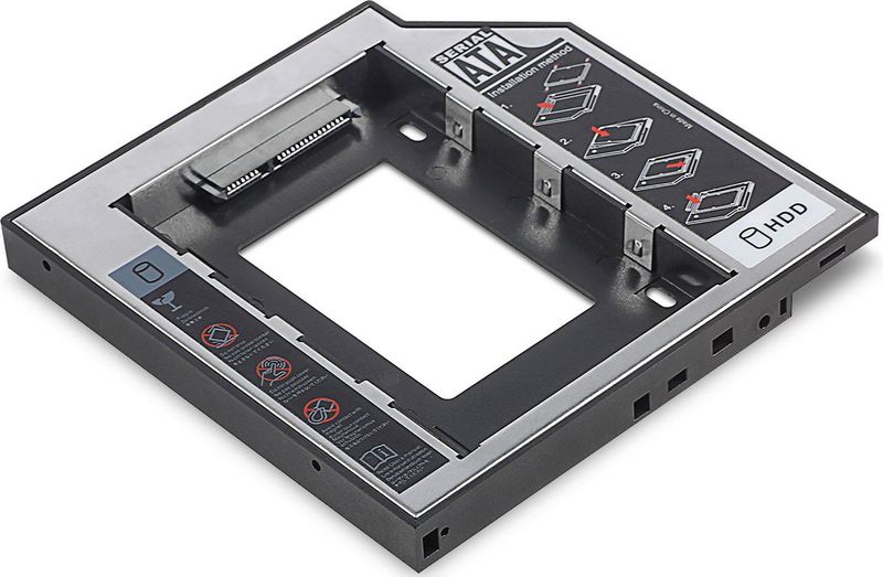 Digitus - SSD/HDD Montageframe - 2.5 Inch - Voor Optische Drive - Zwart