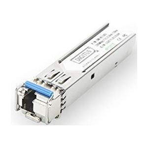 DIGITUS Gigabit SFP-module - 1,25 Gbit/s - HP & HP Aruba compatibel - Mini GBIC - voor singlemode glasvezelkabel - LC Simplex - Bidirectioneel - TX1310/RX1550nm - 20 km bereik - Plug & Play