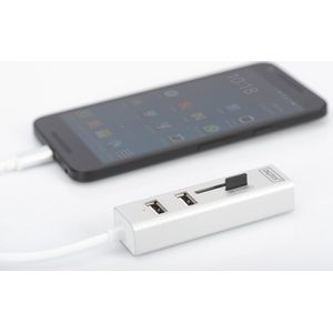 Digitus DA-70243 USB 2.0-hub 3 Poorten Met USB-C Stekke - Met Aluminium Behuizin - Met OTG-functi