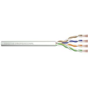 DIGITUS Ruwe patchkabel Cat-5e - Ongemonteerd per meter - 100 m - U-UTP netwerkkabel - PVC - AWG 26/7 - Grijs
