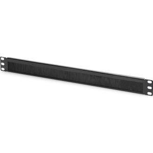 DIGITUS Kabeldoorvoer met borstelstrip - 1U - 19 inch - Voor netwerkkasten & netwerkkabels - Zwart