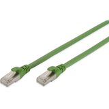 DIGITUS Patch-Kabel PUR RJ-45 (M) zu RJ-45 (M) 15m Kupfer S/FTP Cat 6a grün