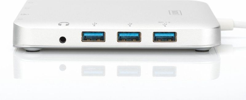 Digitus DA-70863 USB Hub - USB 3.1 Gen 2 - Type-C - Zilver