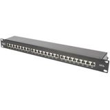 Digitus 24 poorten Netwerkpatchpaneel 483 mm (19) CAT 6A, CAT 6a (losse kabel CAT 7) 1 HE Ingericht