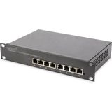 DIGITUS - Gigabit Ethernet Netwerk-Switch - Zwart - 8 Poorten - Unmanaged - Backplane 16 Gbps