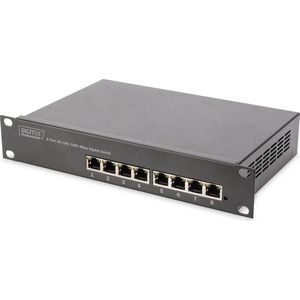 DIGITUS - Gigabit Ethernet Netwerk-Switch - Zwart - 8 Poorten - Unmanaged - Backplane 16 Gbps