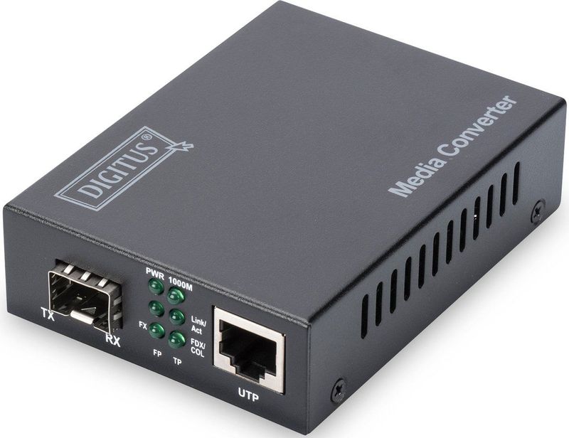 Digitus - DN-82211 - Media Converter - Zwart - 10G Ethernet 10000 Mbit/s
