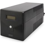 DIGITUS Line-Interactive VI UPS - 1500VA / 900W - AVR - 4 beschermende contactdozen - uitschakelsoftware - USB/RS232/RJ45