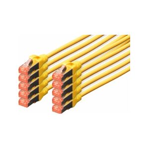 DIGITUS CAT 6 S-FTP Patchk. Cu, LSZH AWG 27 7, 1 m, 10er, GE