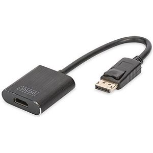 DIGITUS DisplayPort grafische adapter, DP naar HDMI type A, 4K Ultra HD 60Hz, 4096 x 2160 pixels, HDCP, zwart