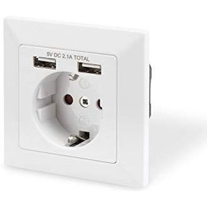 Digitus - DA-70613 Unterputz-Steckdose mit usb Weiß