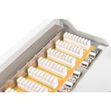 DIGITUS - Cat-6 Patchpaneel - Grijs - 12 Poorten - 10-inch Rack-mount 1HE - Afgeschermd