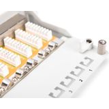 DIGITUS - Cat-6 Patchpaneel - Grijs - 12 Poorten - 10-inch Rack-mount 1HE - Afgeschermd