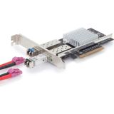 Digitus - SFP 2 Poort 10G - Netwerkkaart - Zilver - Intel JL82599ES Chipset, Ondersteunt 802.1Q VLAN tagging