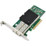 Digitus - SFP 2 Poort 10G - Netwerkkaart - Zilver - Intel JL82599ES Chipset, Ondersteunt 802.1Q VLAN tagging