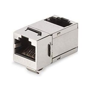 Digitus CAT 6A Klasse EA Modulare Kupplung, geschirmt, gewinkelt, Abgewinkelt, Silber, RJ-45, RJ-45, Weiblich, Weiblich