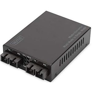 DIGITUS Medicijnconverter - Multimode/Singlemode - Fast Ethernet - SC naar SC - 1310nm / 1310nm golflengte - zwart